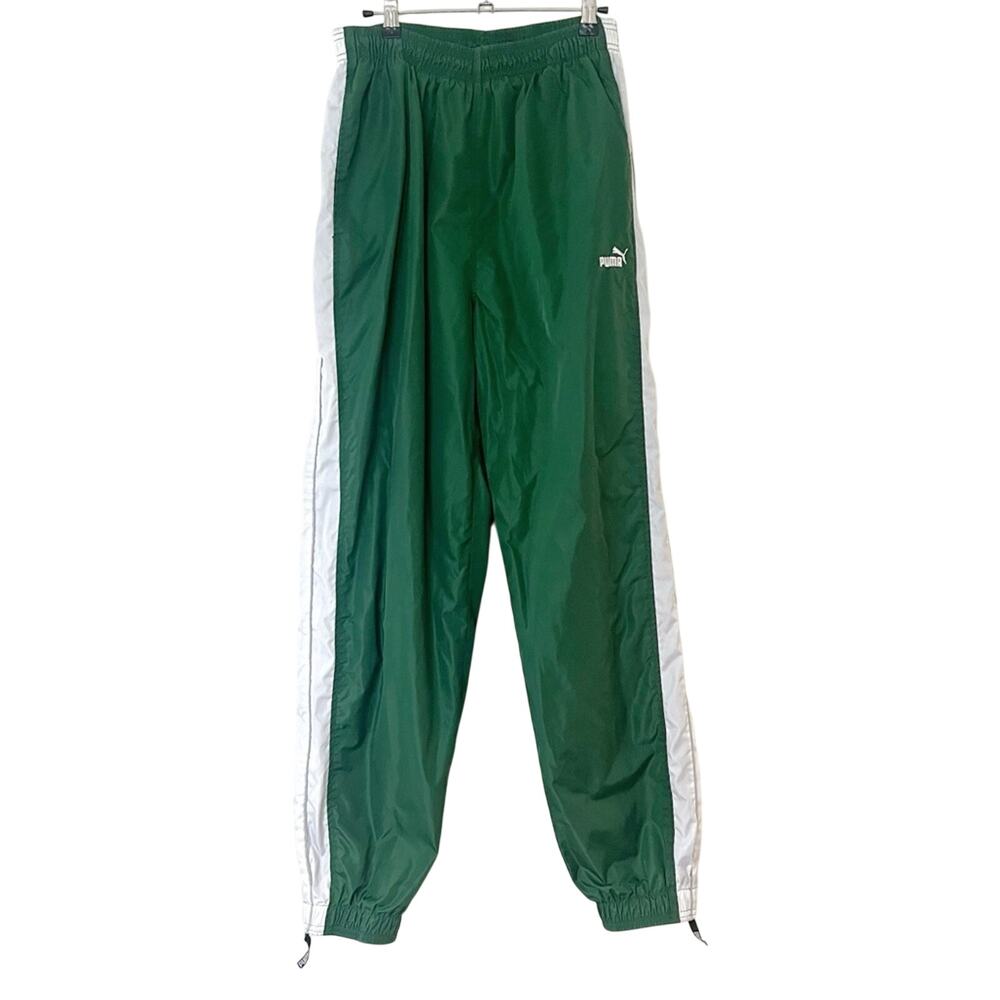 Vintage 90s Puma Green Fleece Lined Track Pants